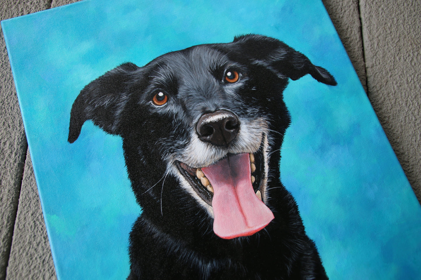 16x20 Painted Rescue Dog Portrait | "Frankie"