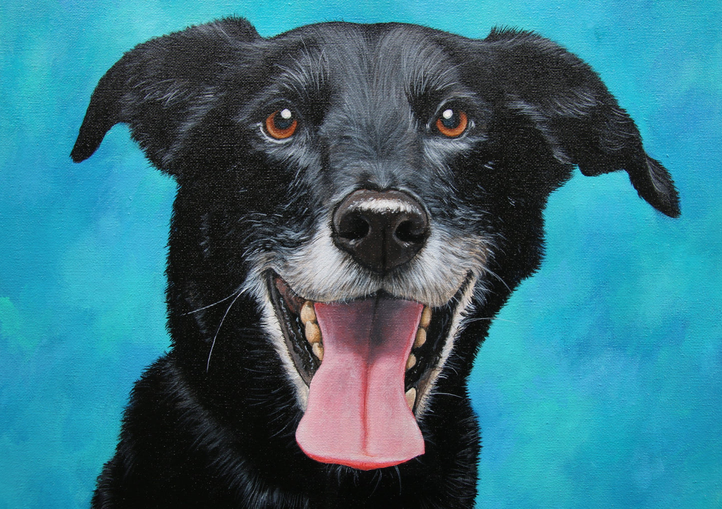 16x20 Painted Rescue Dog Portrait | "Frankie"