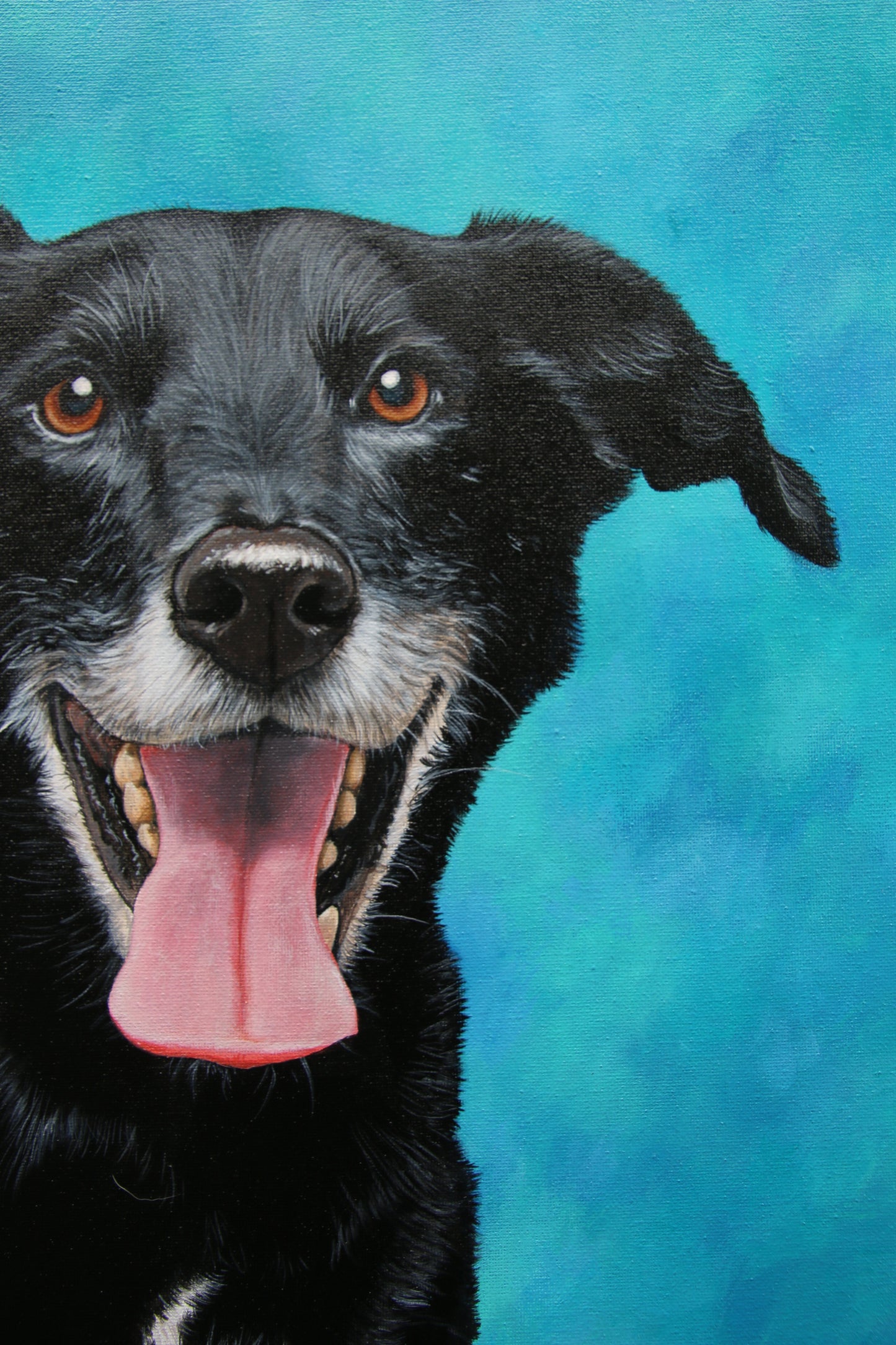 16x20 Painted Rescue Dog Portrait | "Frankie"