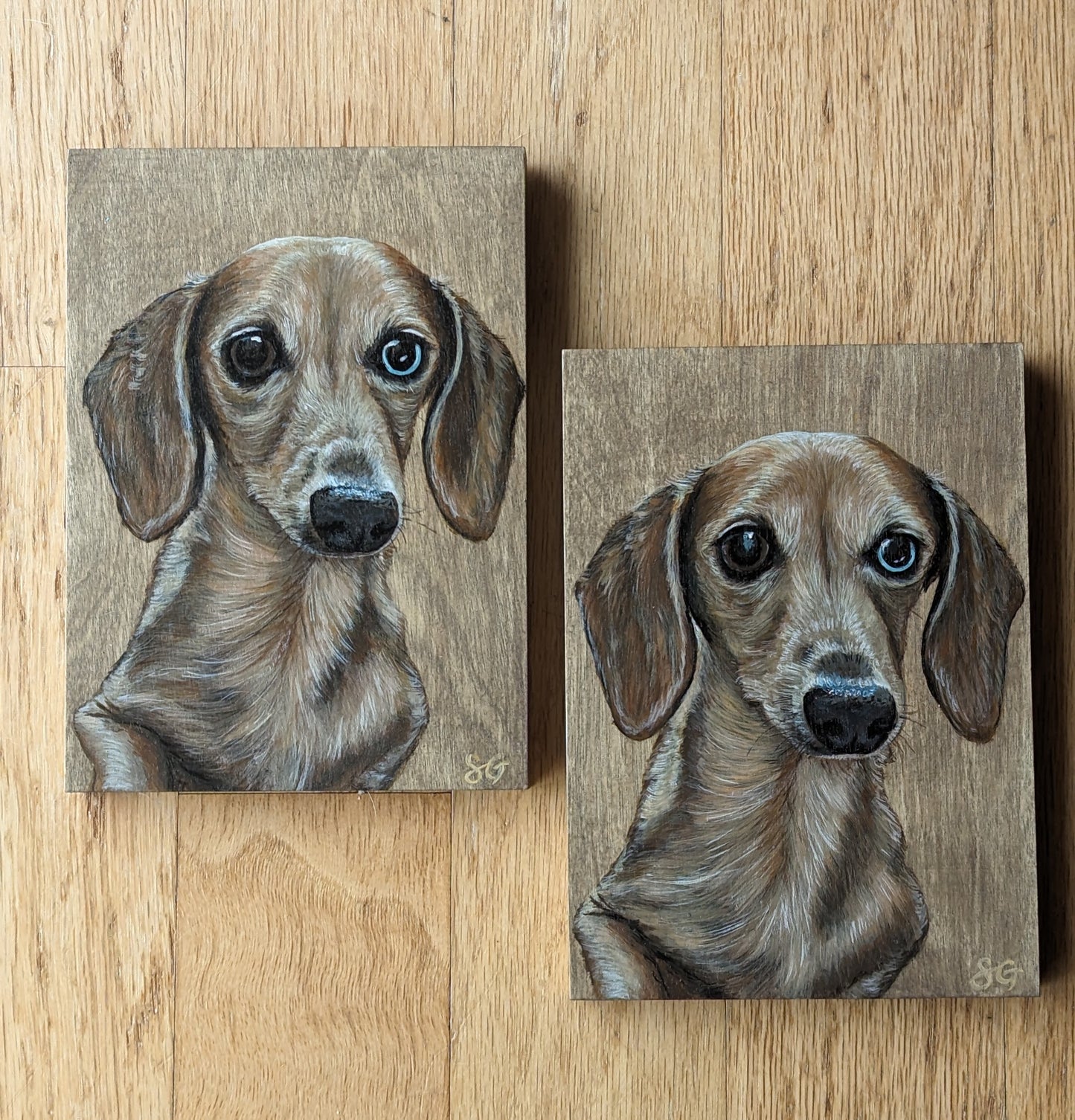 Custom Pet Portraits on Wood