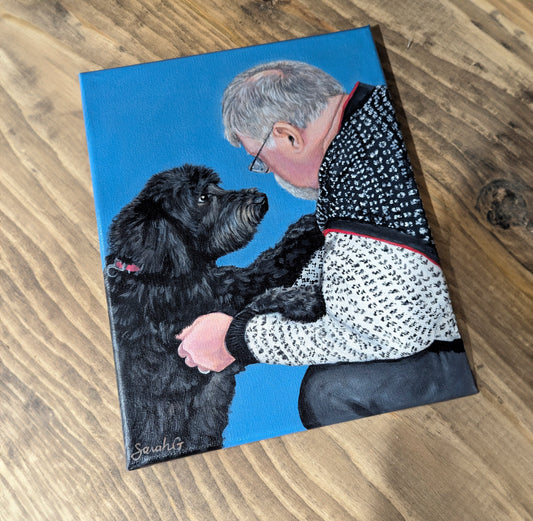 My Pet & Me - Custom Portrait on canvas
