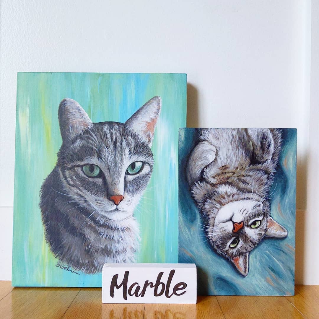 Custom Pet Portraits on Wood