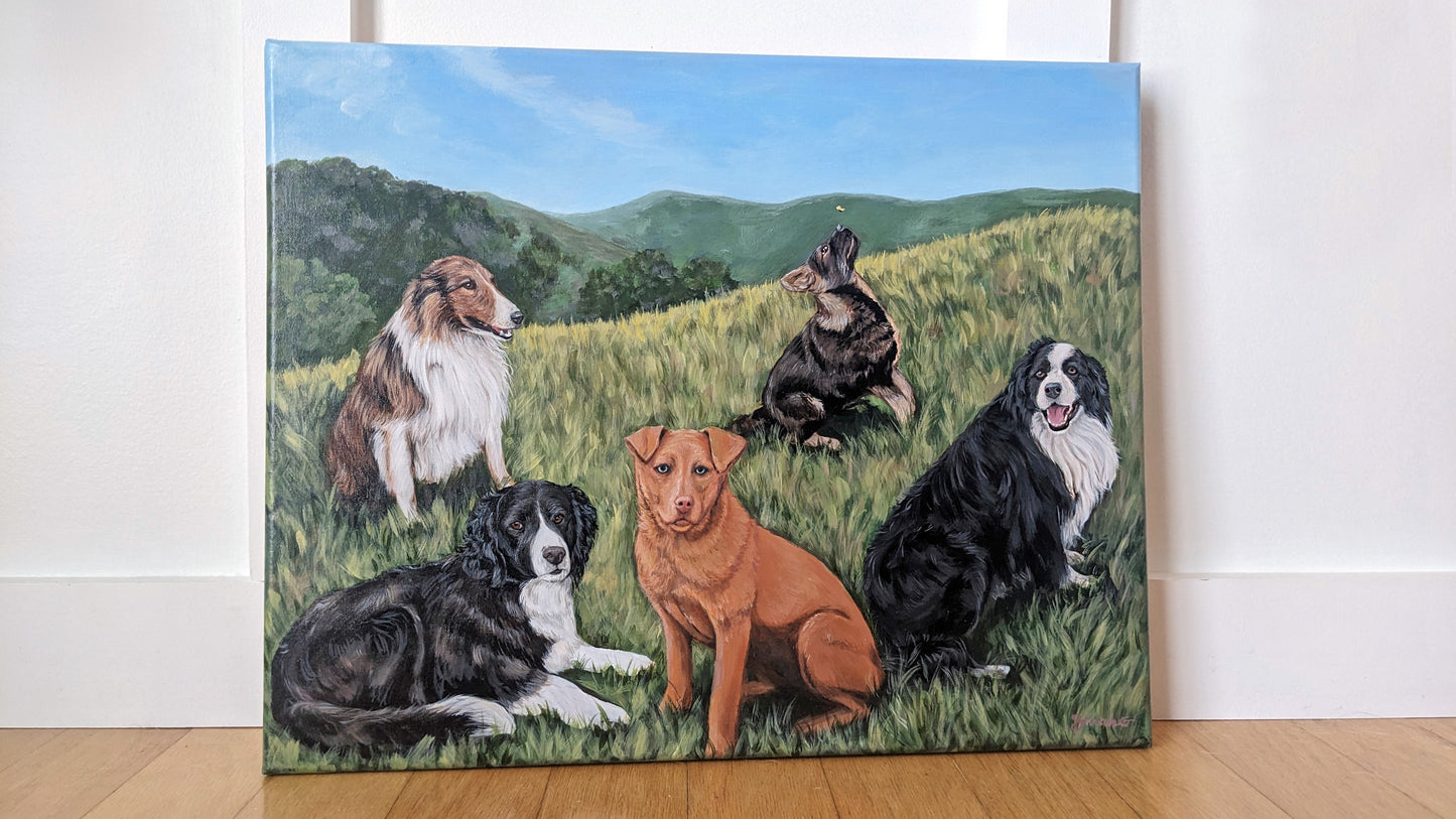 Custom Pet Portraits on Canvas