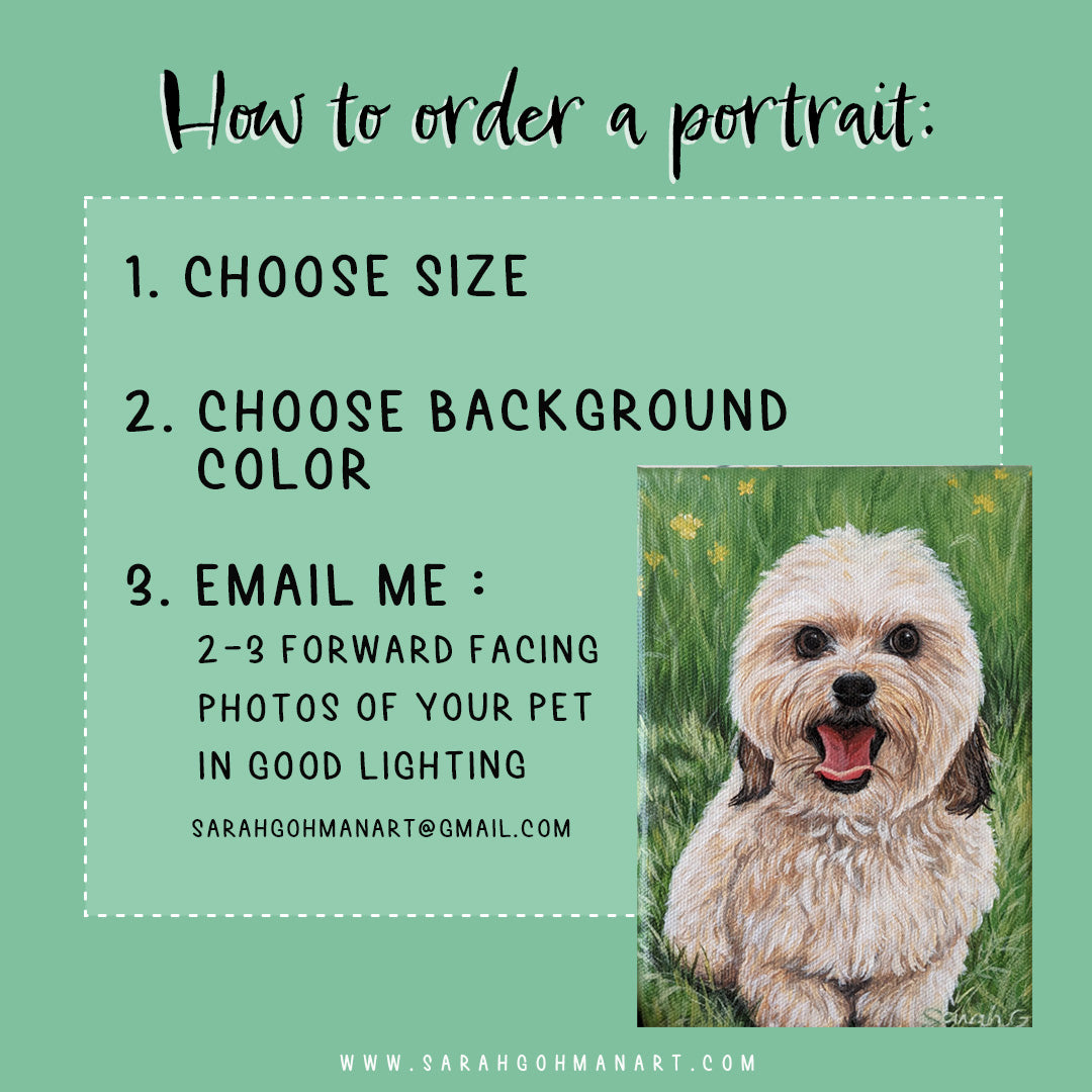 Custom Pet Portraits on Canvas