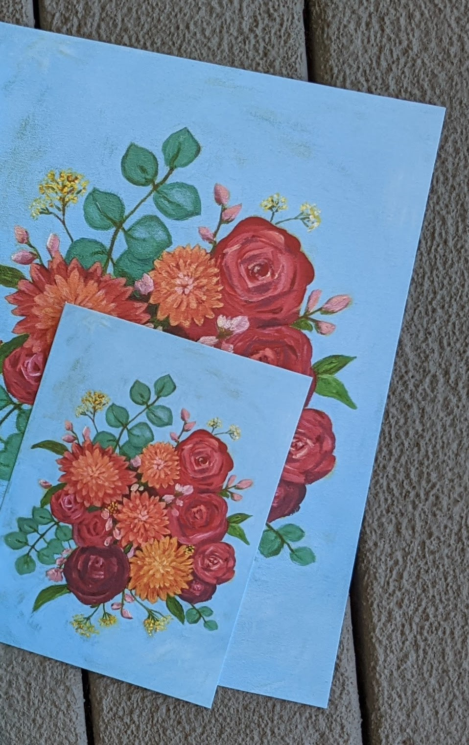 Summertime Flowers Bouquet Art Print