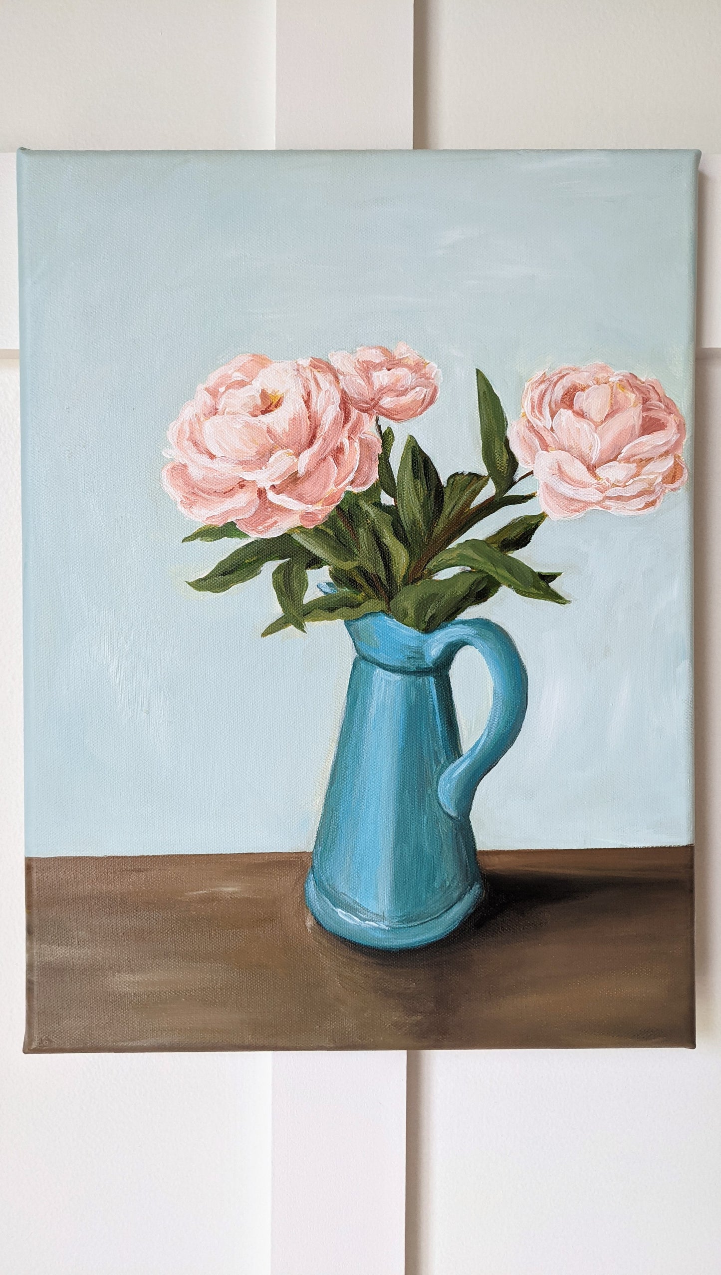 Peonies in a Vase | 12X16 inch painting on canvas