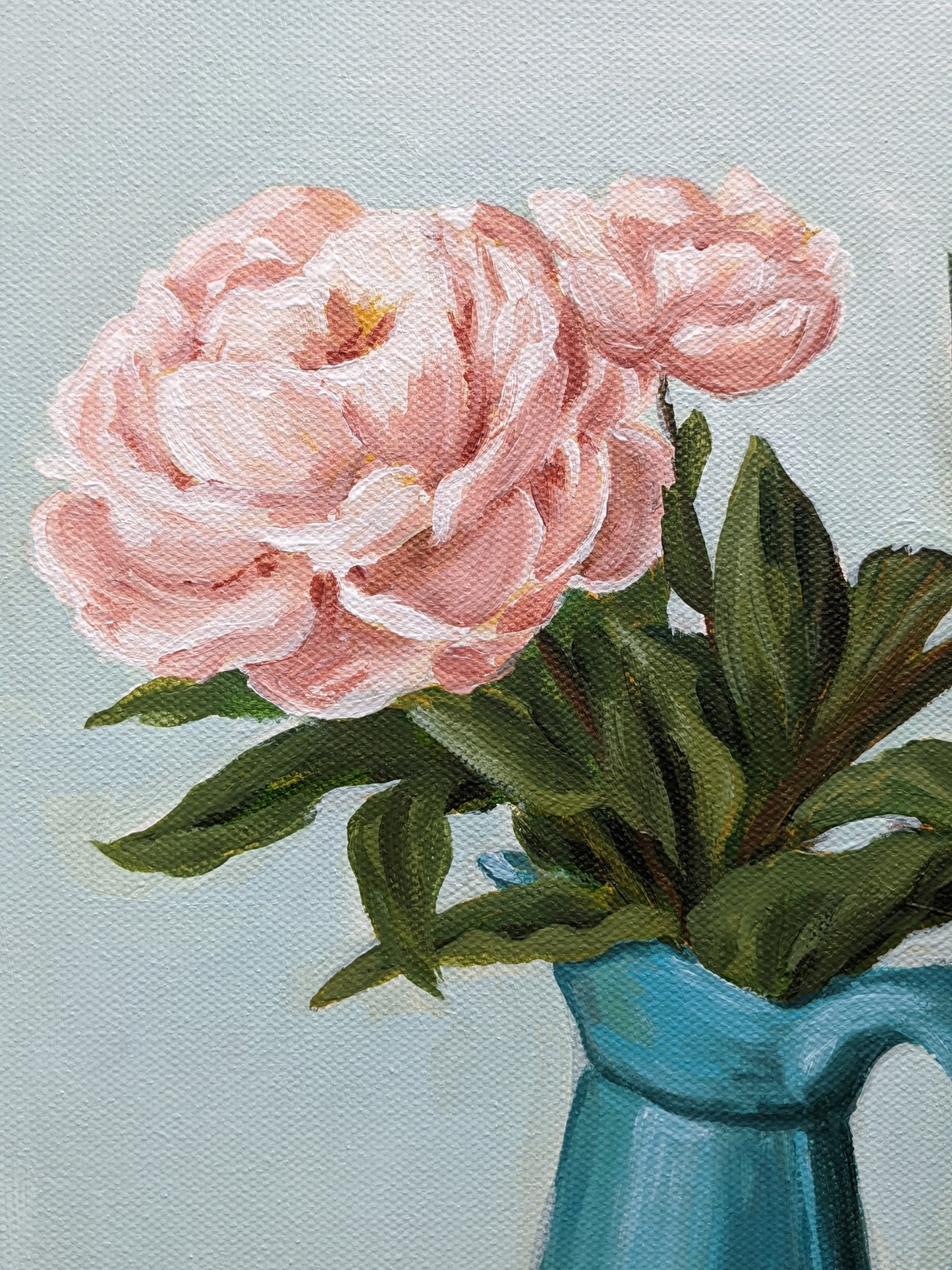 Peonies in a Vase | 12X16 inch painting on canvas