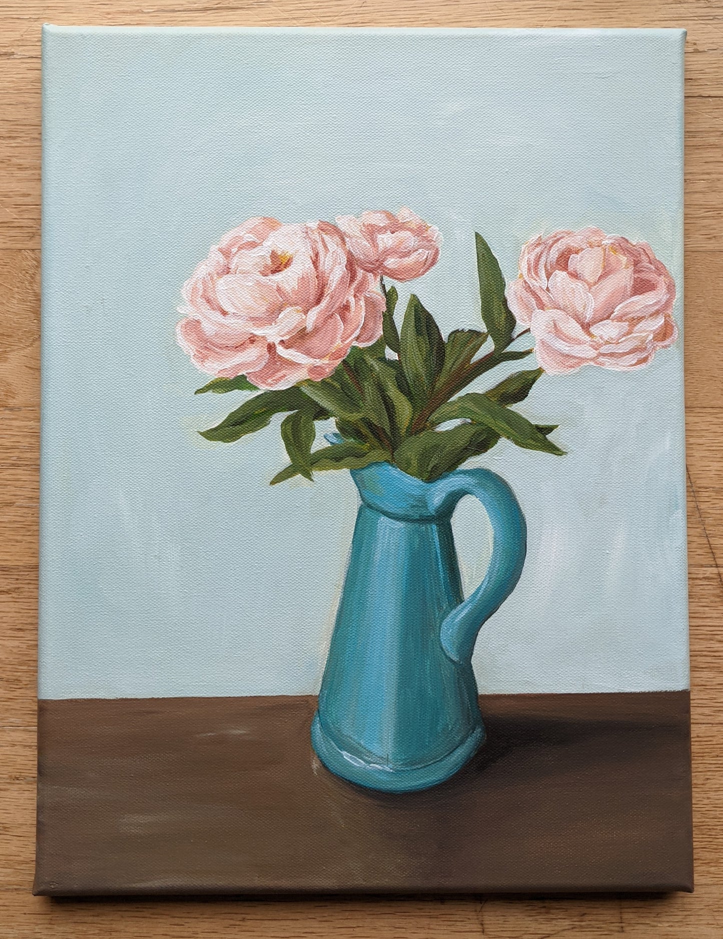 Peonies in a Vase | 12X16 inch painting on canvas
