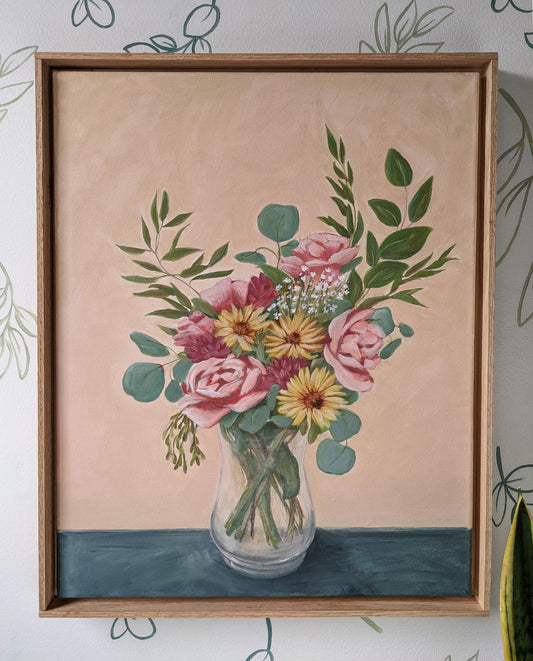 "Wedding day" - 16x20 framed art on canvas