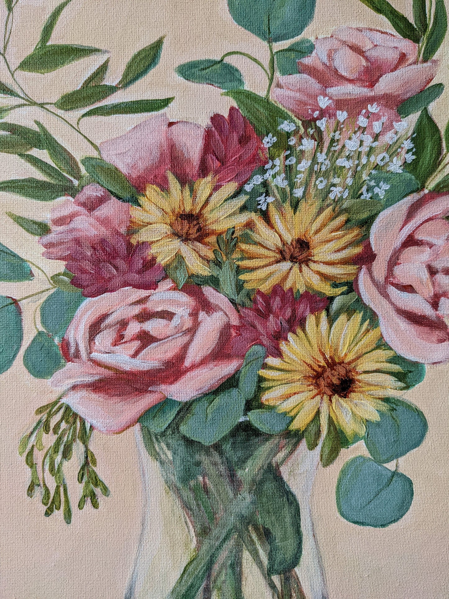 "Wedding day" - 16x20 framed art on canvas