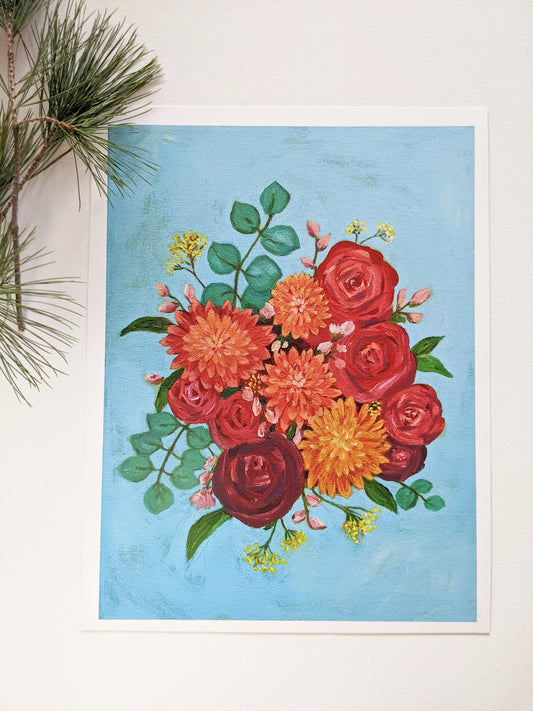 Summertime bouquet Art print