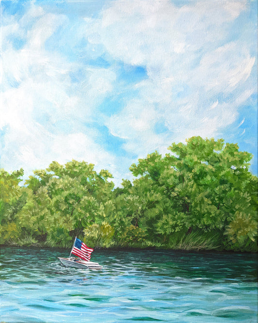 Lake Life & Liberty - Art print, Choose a size