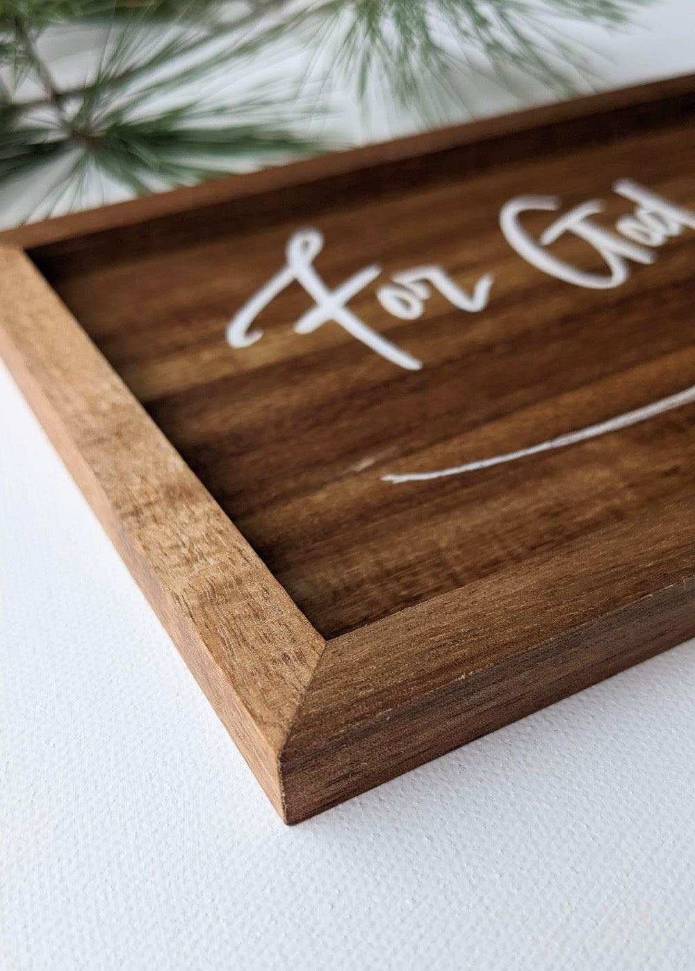 For God So Loved the World, Wood Nativity sign