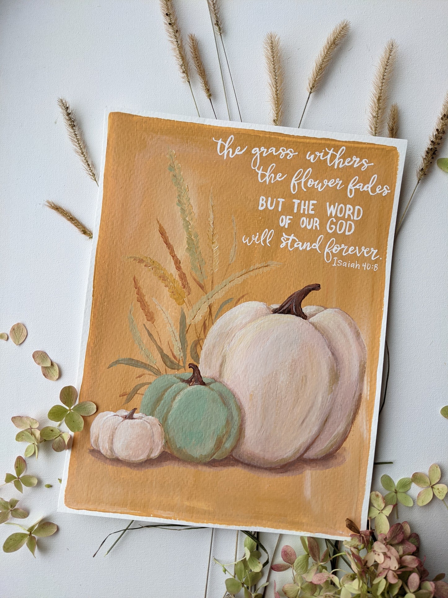 The grass withers | 9x12 inch art on paper