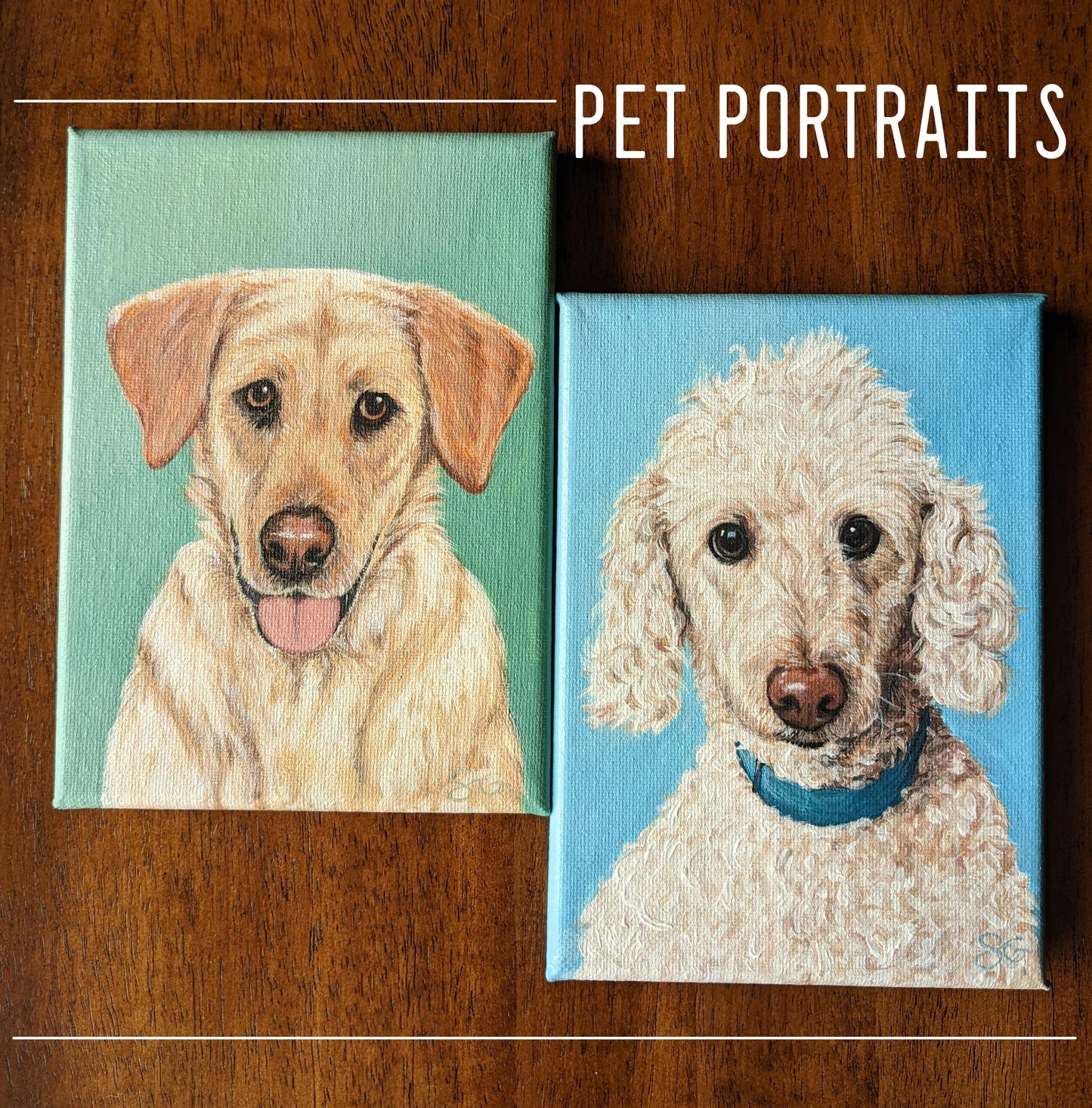 Custom Pet Portraits on Canvas