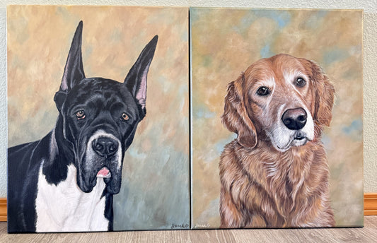 Custom Pet Portraits on Canvas