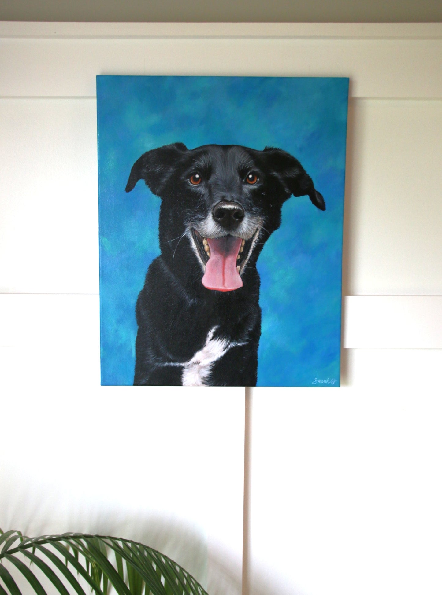 16x20 Painted Rescue Dog Portrait | "Frankie"