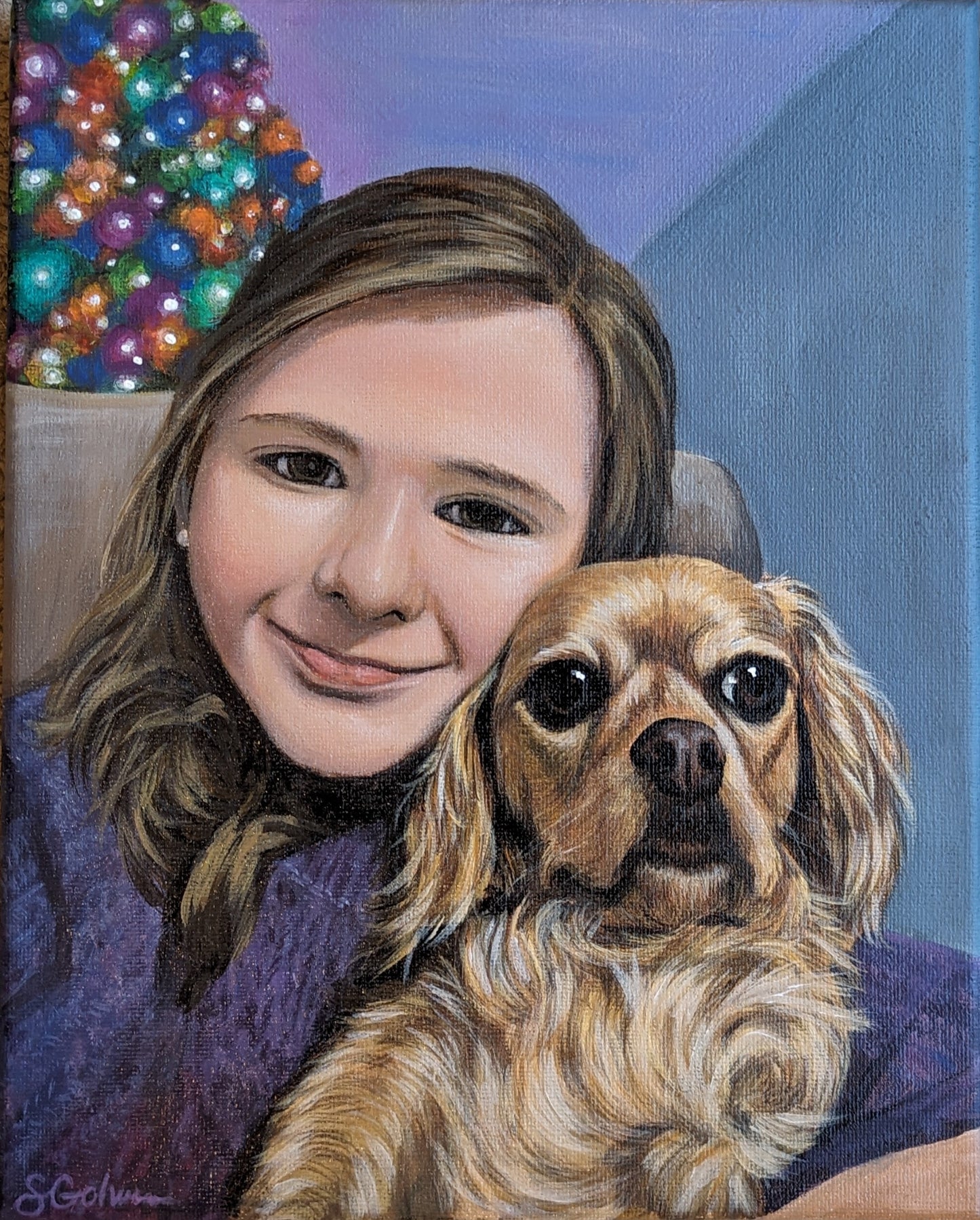 My Pet & Me - Custom Portrait on canvas