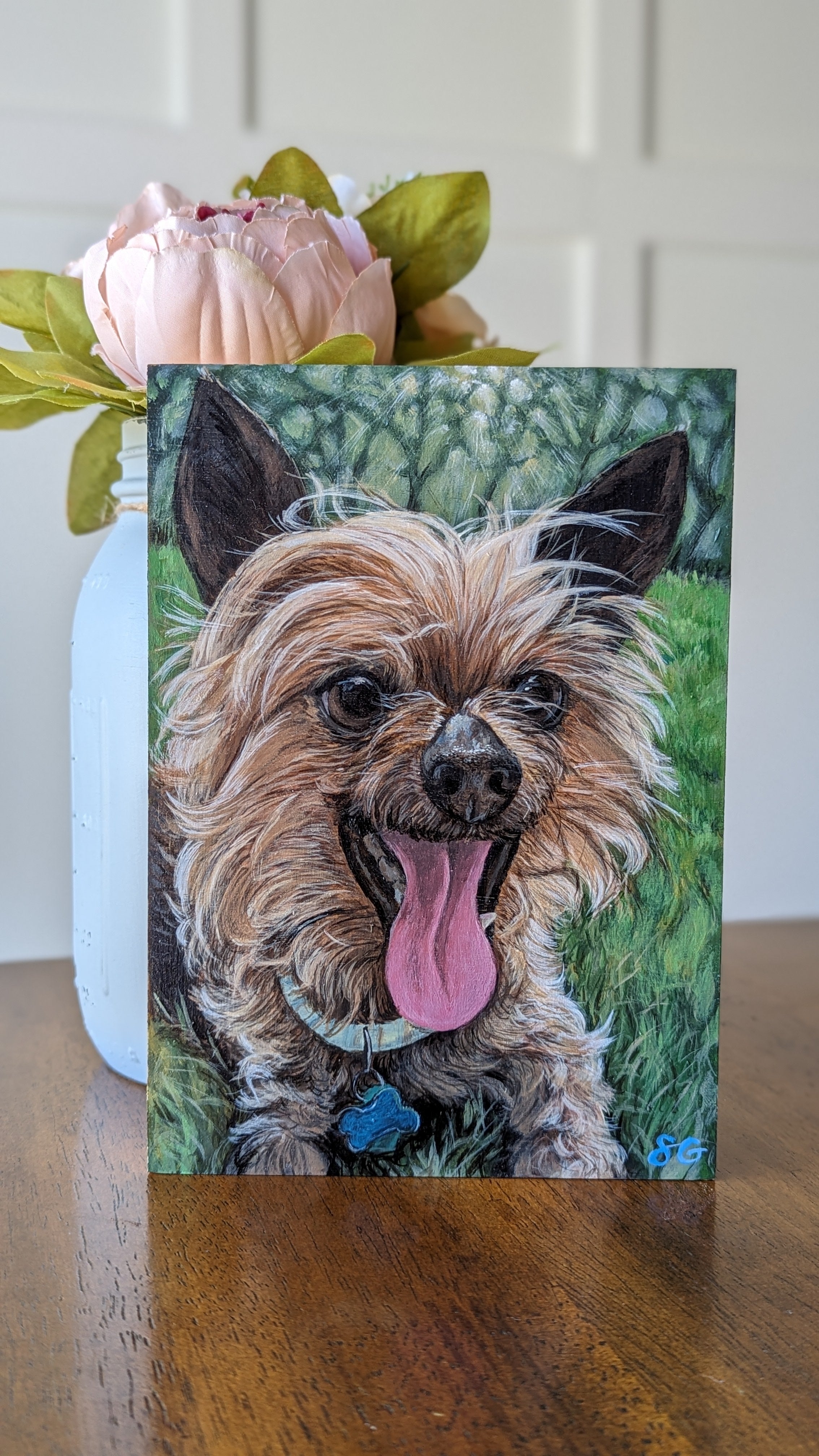 Custom factory Hand Painted Acrylic Pet Portrait