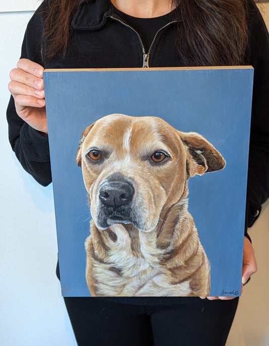 Custom Pet Portraits on Wood