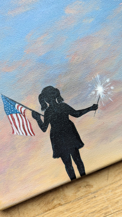 Celebrate America | 8X10 canvas original painting