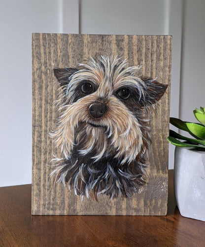 Custom Pet Portraits on Wood