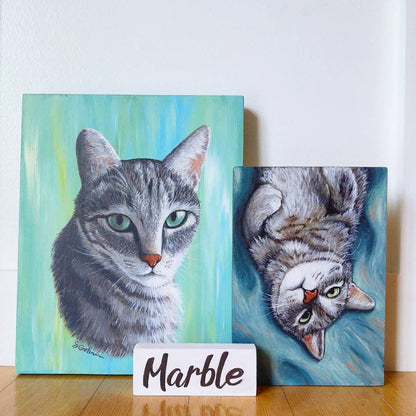 Custom Pet Portraits on Wood