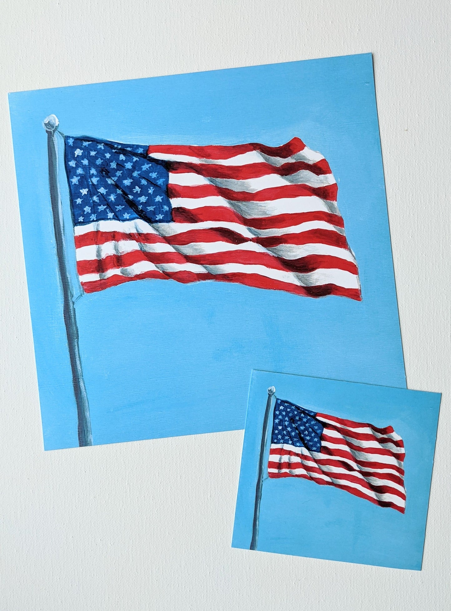 American flag art print, 4th of July Decor, pick your size