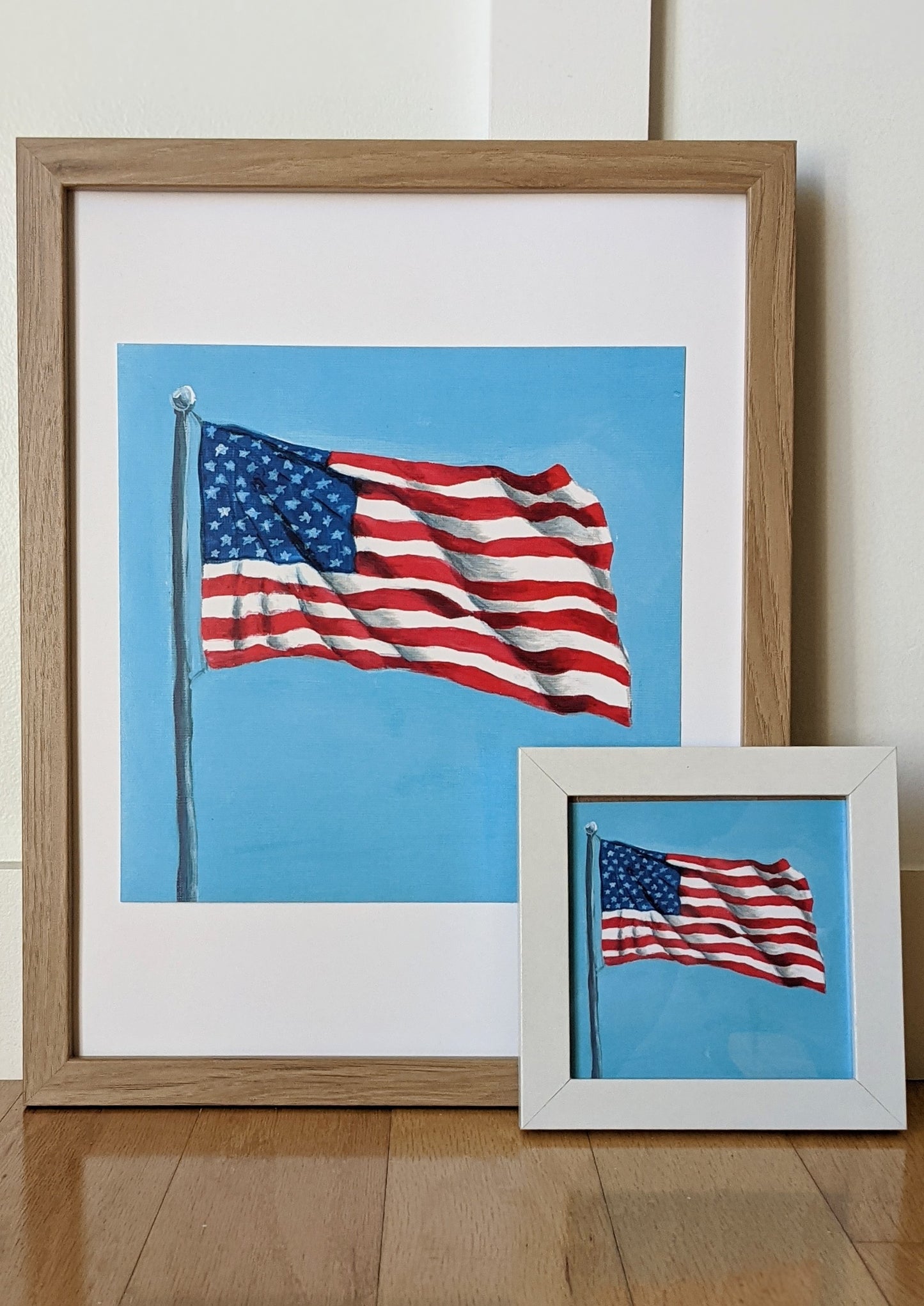 American flag art print, 4th of July Decor, pick your size