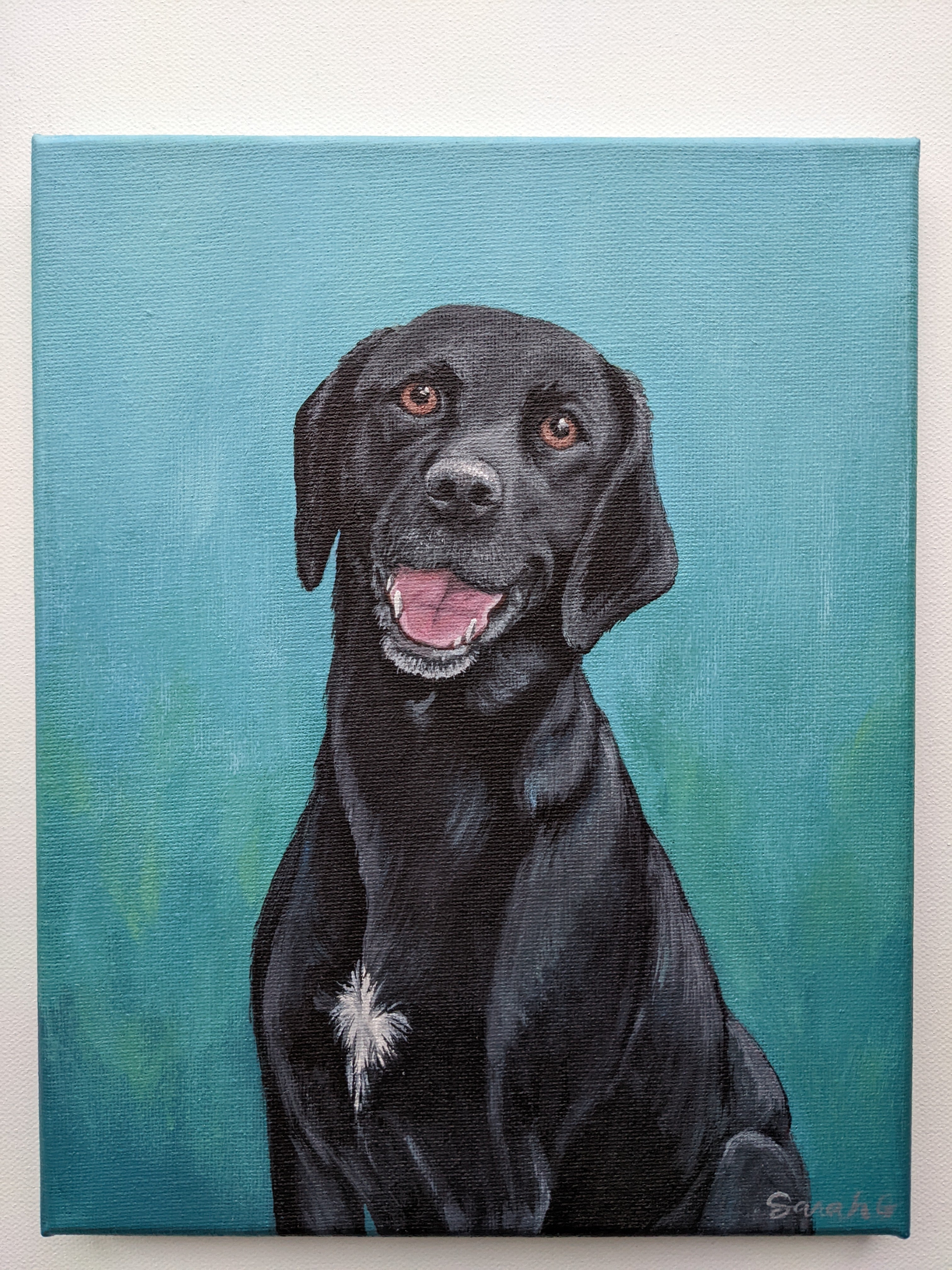 Custom ACRYLIC Pet Portrait on Canvas high quality