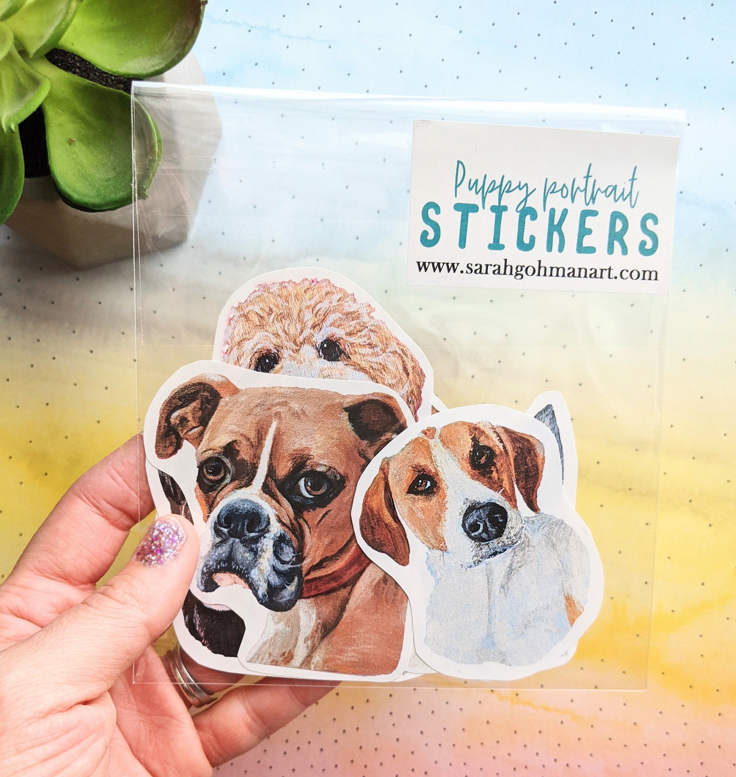 Pet Portrait Sticker Pack | diecut style