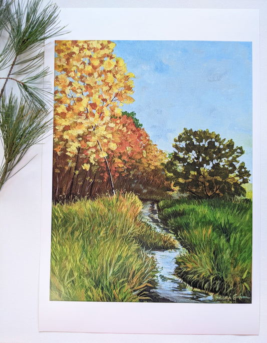 Fall landscape art print