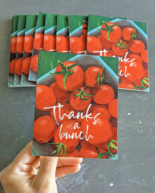Thank You cards - Blank, 'Thanks a bunch' cards