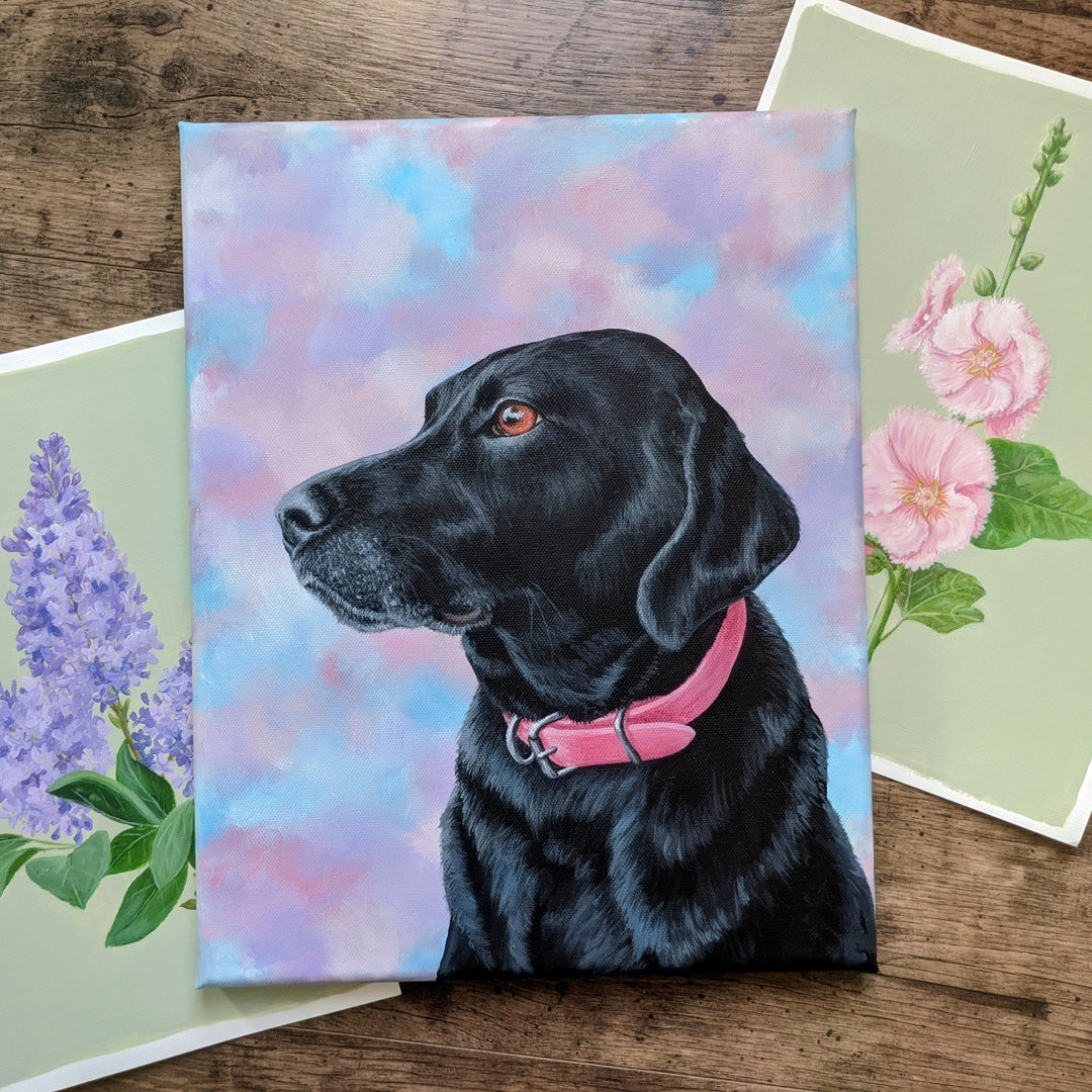 Dog portraits outlet on canvas